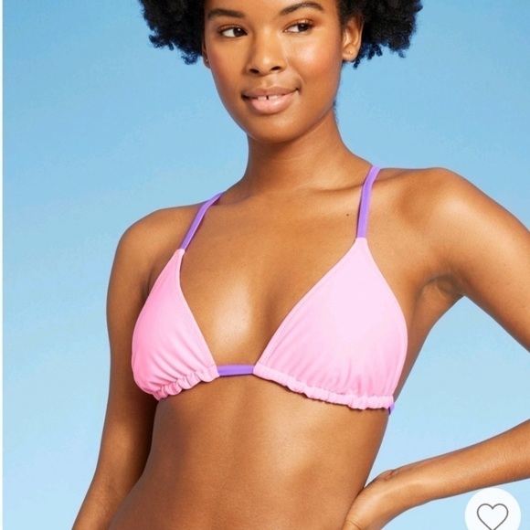 NWT Wild Fable Reversible Triangle Bikini Top Large - Picture 4 of 4